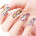 16pcs Deer Head Snowflake Christmas Nail Stickers Set